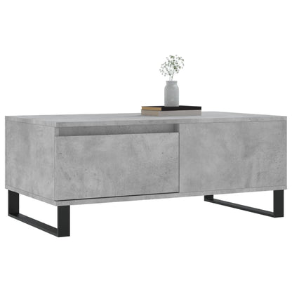 Salontafel 90X50X36,5 Cm Bewerkt Hout Betongrijs