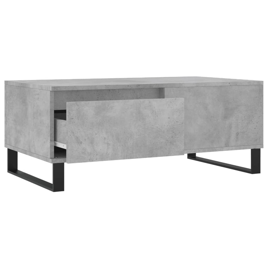 Salontafel 90X50X36,5 Cm Bewerkt Hout Betongrijs