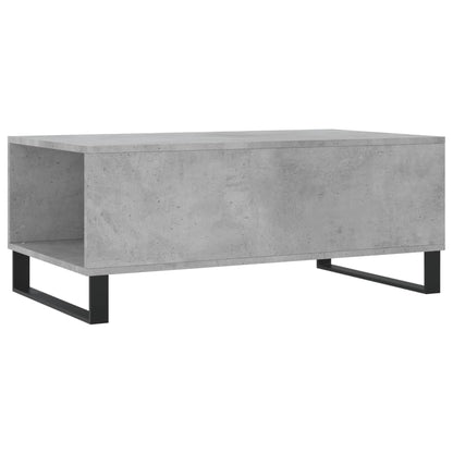 Salontafel 90X50X36,5 Cm Bewerkt Hout Betongrijs