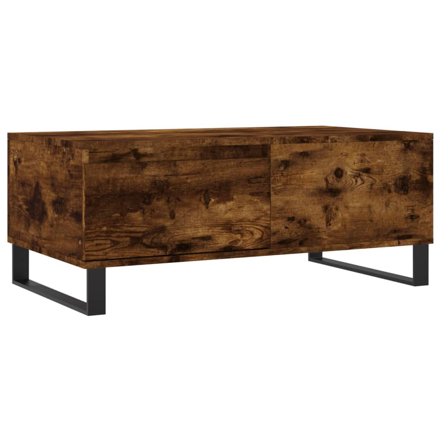 Salontafel 90X50X36,5 Cm Bewerkt Hout Kleurig Gerookt eiken