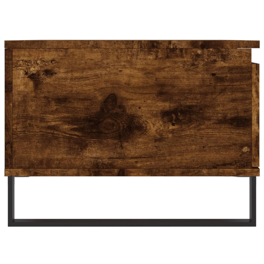Salontafel 90X50X36,5 Cm Bewerkt Hout Kleurig Gerookt eiken