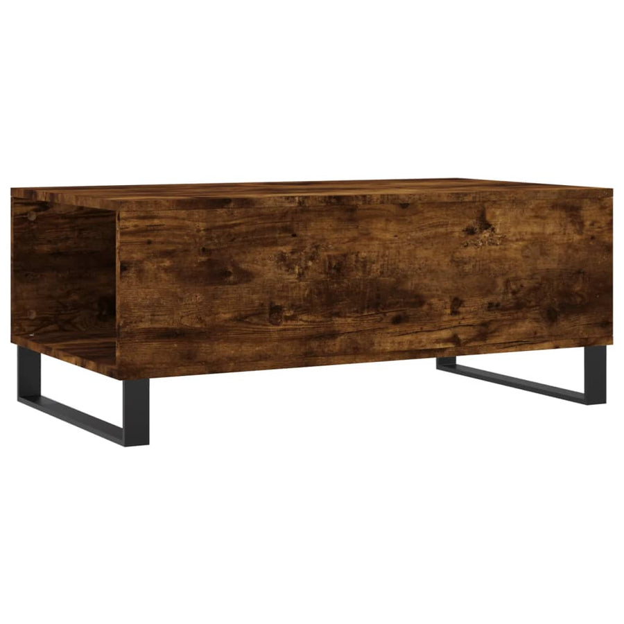 Salontafel 90X50X36,5 Cm Bewerkt Hout Kleurig Gerookt eiken