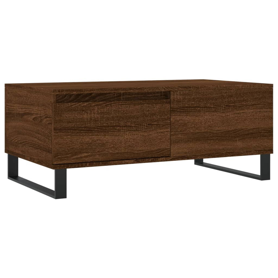 Salontafel 90X50X36,5 Cm Bewerkt Hout Bruin Eikenkleur Bruineiken