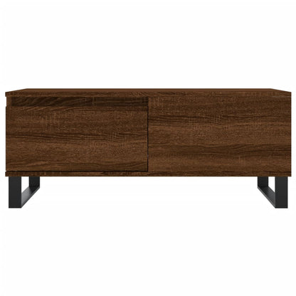 Salontafel 90X50X36,5 Cm Bewerkt Hout Bruin Eikenkleur Bruineiken