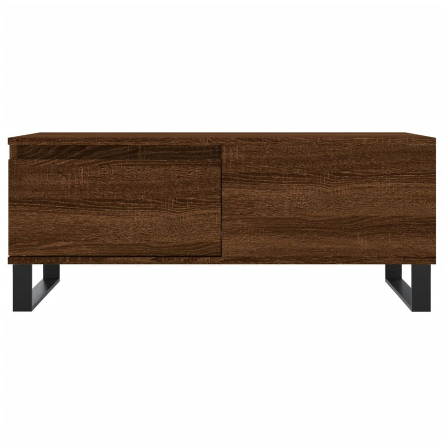 Salontafel 90X50X36,5 Cm Bewerkt Hout Bruin Eikenkleur Bruineiken