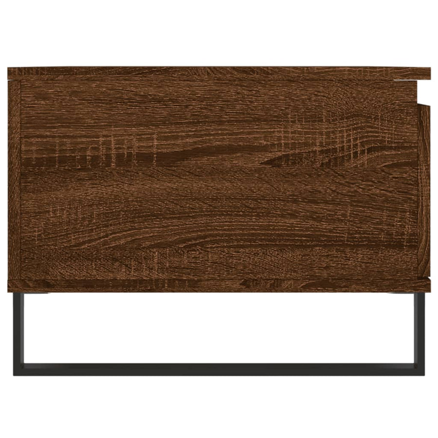 Salontafel 90X50X36,5 Cm Bewerkt Hout Bruin Eikenkleur Bruineiken