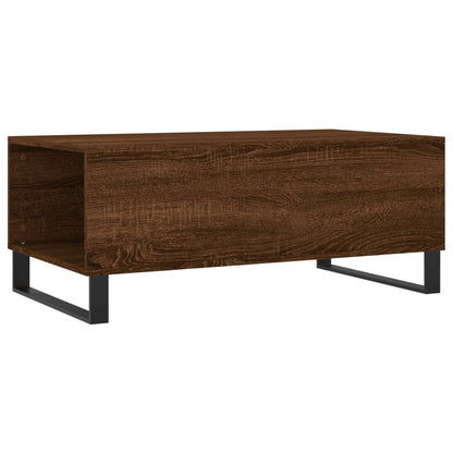 Salontafel 90X50X36,5 Cm Bewerkt Hout Bruin Eikenkleur Bruineiken