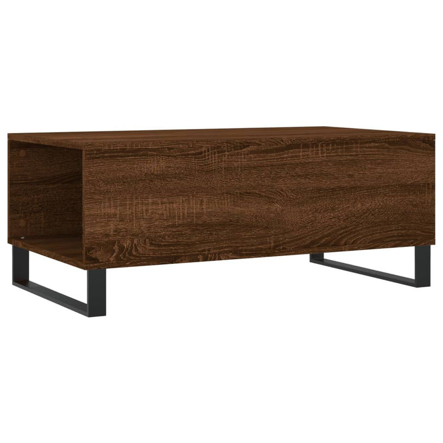 Salontafel 90X50X36,5 Cm Bewerkt Hout Bruin Eikenkleur Bruineiken