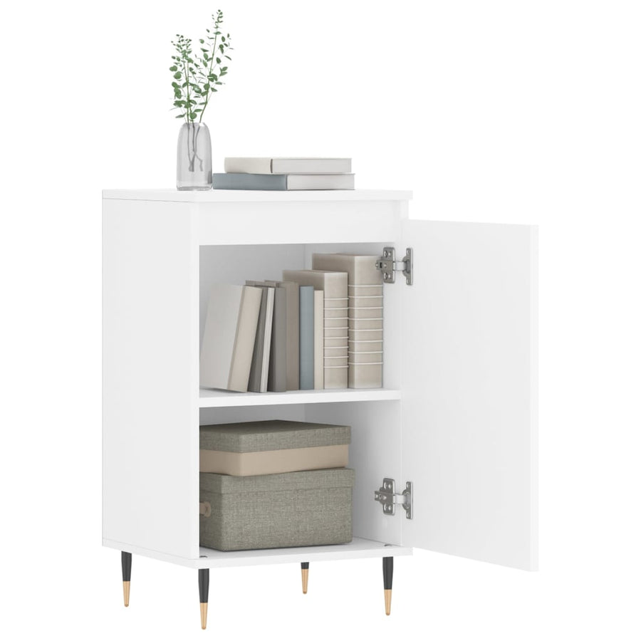 Dressoir 40X35X70 Cm Bewerkt Hout 1 Wit