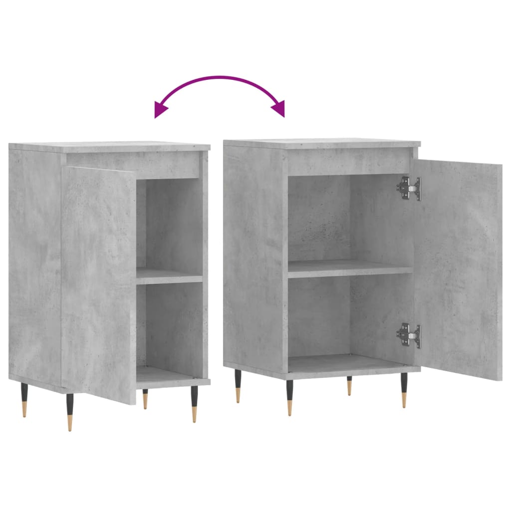Dressoir 40X35X70 Cm Bewerkt Hout Betongrijs