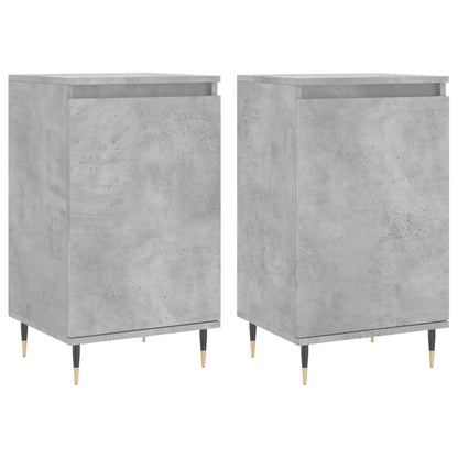 Dressoirs 2 St 40X35X70 Cm Bewerkt Hout Betongrijs