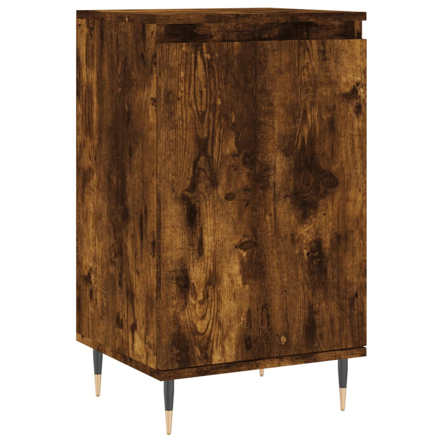Dressoir 40X35X70 Cm Bewerkt Hout Gerookt Eikenkleurig