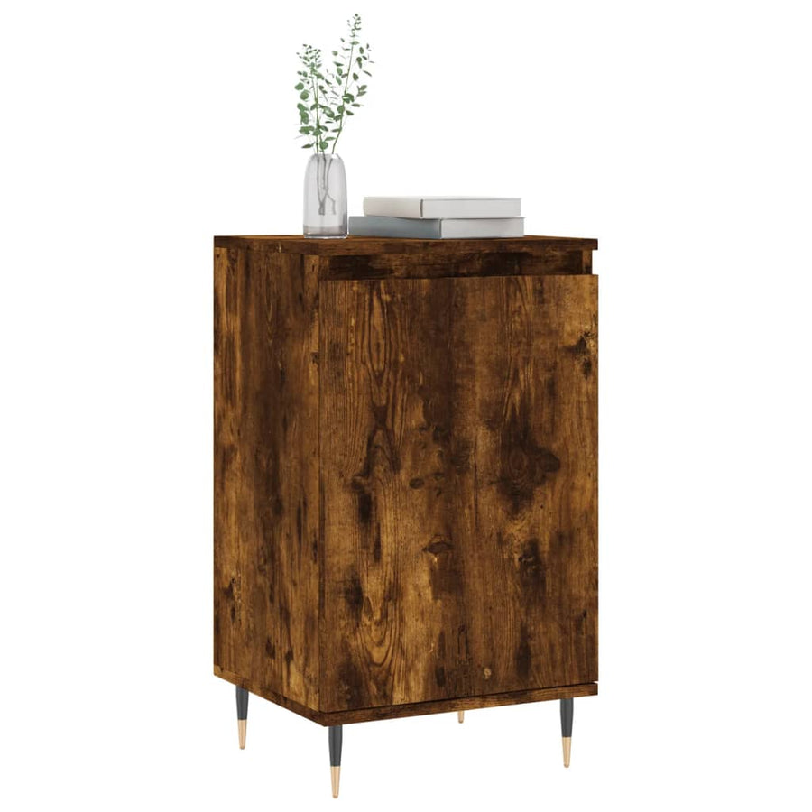 Dressoir 40X35X70 Cm Bewerkt Hout Gerookt Eikenkleurig