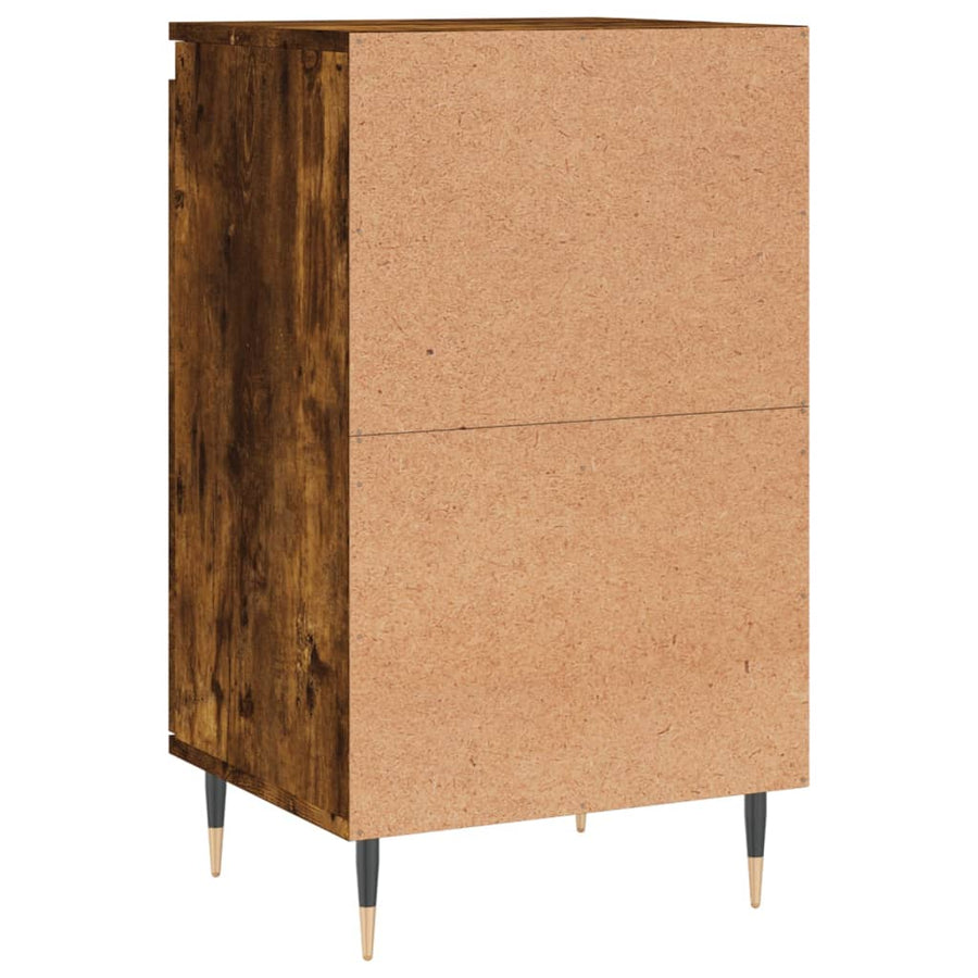 Dressoir 40X35X70 Cm Bewerkt Hout Gerookt Eikenkleurig