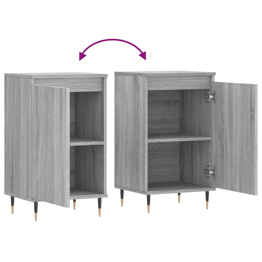 Dressoir 40X35X70 Cm Bewerkt Hout 1 Grijs sonoma