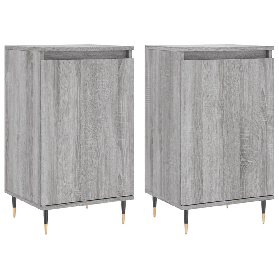 Dressoirs 2 St 40X35X70 Cm Bewerkt Hout Grijs Sonoma