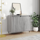 Dressoir 40x35x70 cm bewerkt hout grijs sonoma