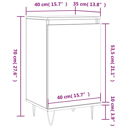 Dressoir 40X35X70 Cm Bewerkt Hout Wit