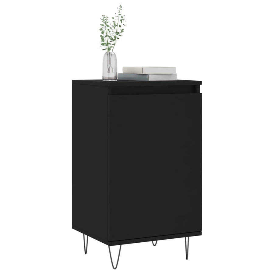 Dressoirs 2 St 40X35X70 Cm Bewerkt Hout Zwart