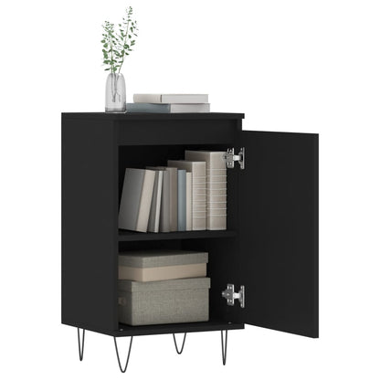 Dressoirs 2 St 40X35X70 Cm Bewerkt Hout Zwart