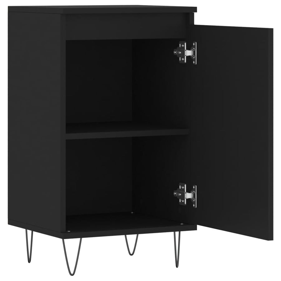 Dressoirs 2 St 40X35X70 Cm Bewerkt Hout Zwart