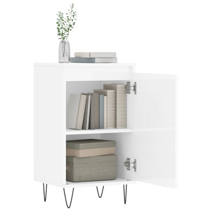 Dressoirs 2 St 40X35X70 Cm Bewerkt Hout Hoogglans Wit