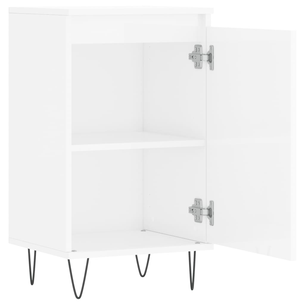 Dressoirs 2 St 40X35X70 Cm Bewerkt Hout Hoogglans Wit