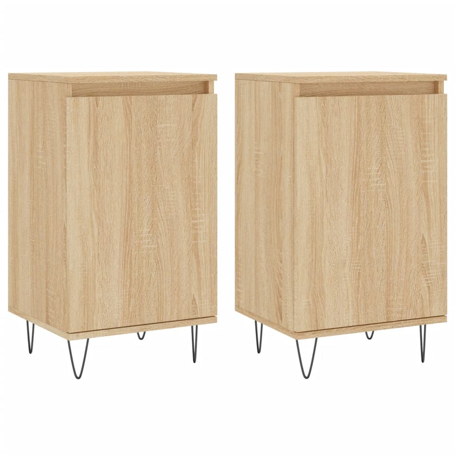 Dressoirs 2 St 40X35X70 Cm Bewerkt Hout Sonoma Eikenkleurig