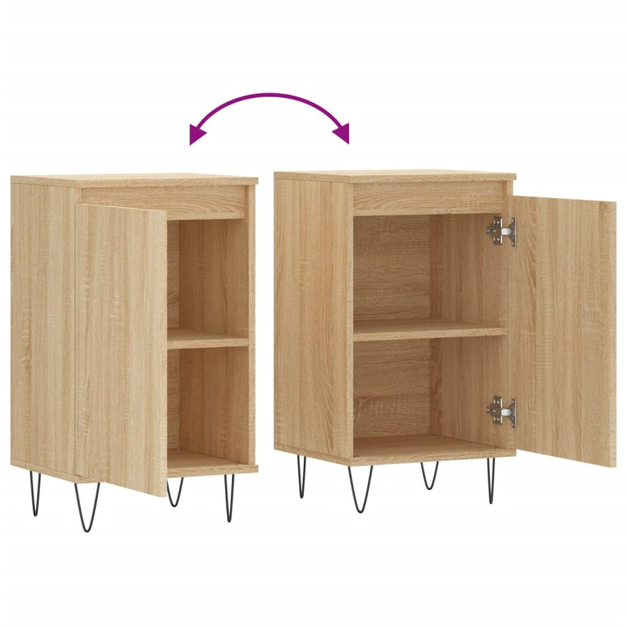 Dressoirs 2 St 40X35X70 Cm Bewerkt Hout Sonoma Eikenkleurig