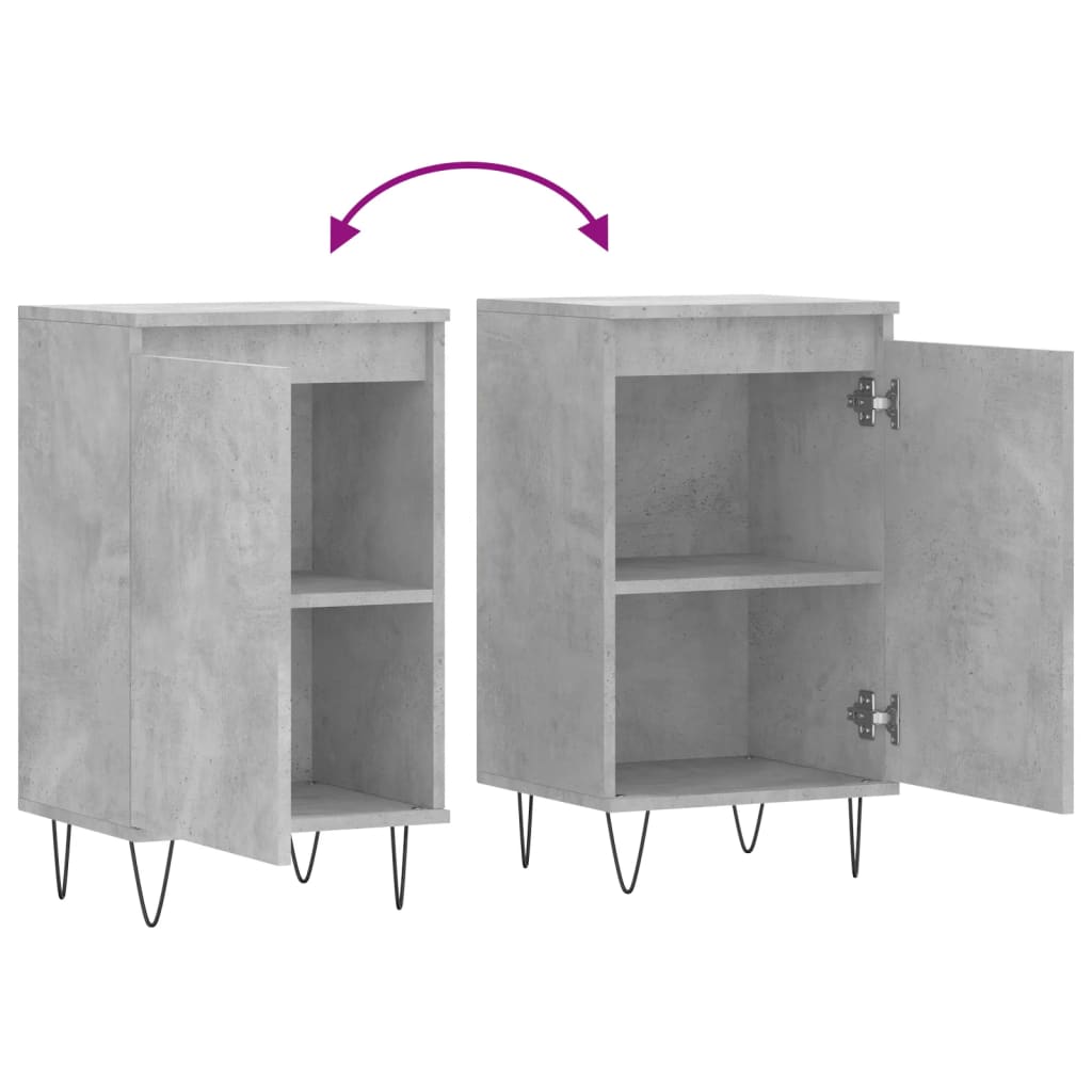 Dressoir 40X35X70 Cm Bewerkt Hout Betongrijs
