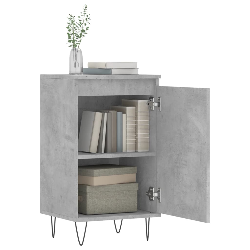 Dressoirs 2 St 40X35X70 Cm Bewerkt Hout Betongrijs