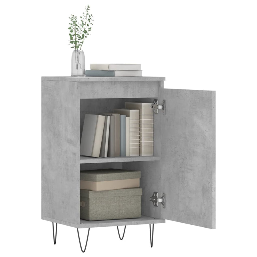 Dressoirs 2 St 40X35X70 Cm Bewerkt Hout Betongrijs