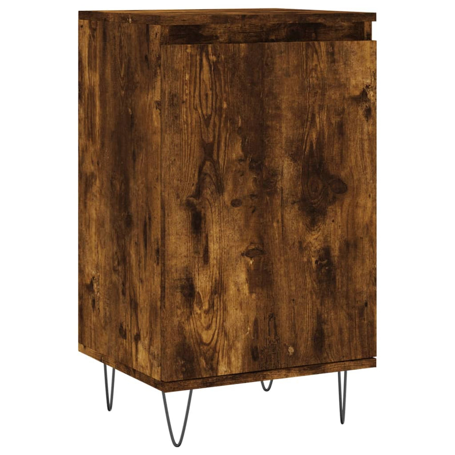 Dressoir 40X35X70 Cm Bewerkt Hout Gerookt Eikenkleurig