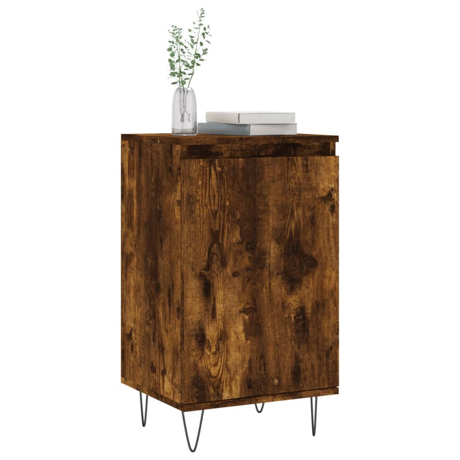 Dressoir 40X35X70 Cm Bewerkt Hout Gerookt Eikenkleurig