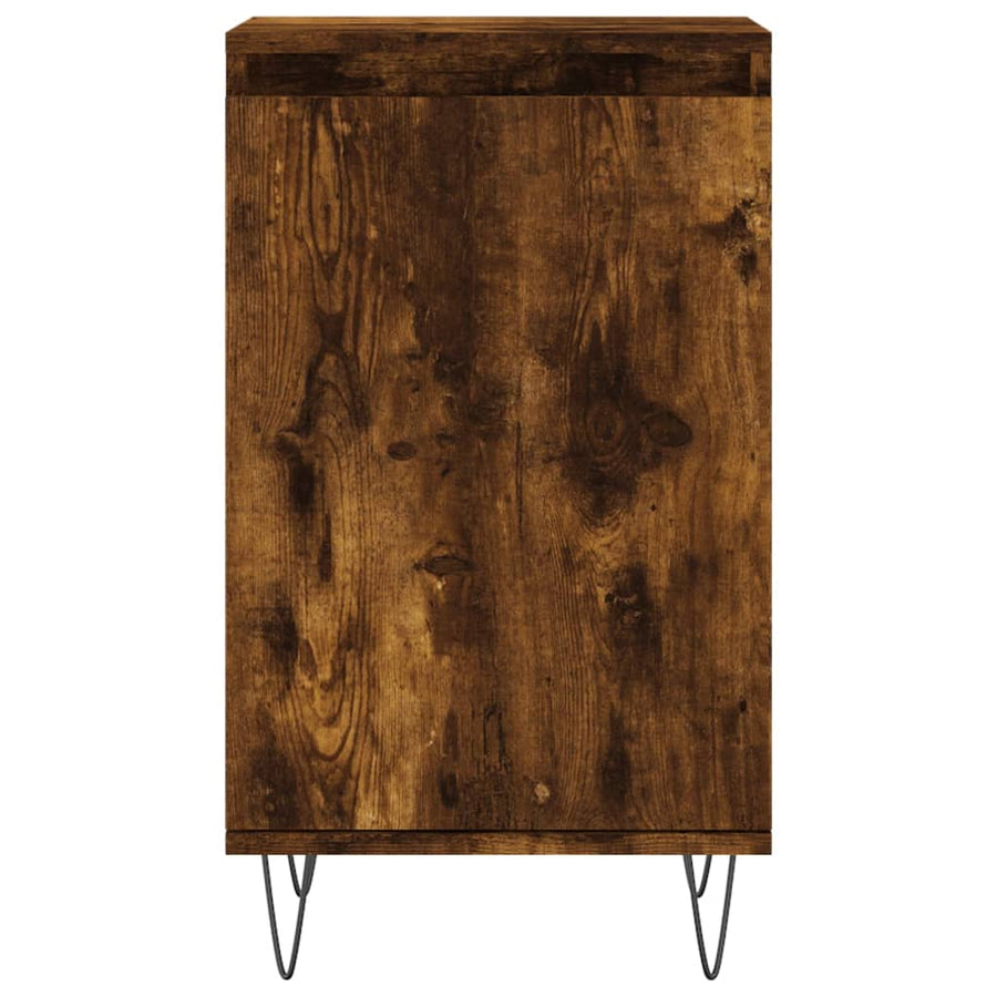 Dressoir 40X35X70 Cm Bewerkt Hout Gerookt Eikenkleurig