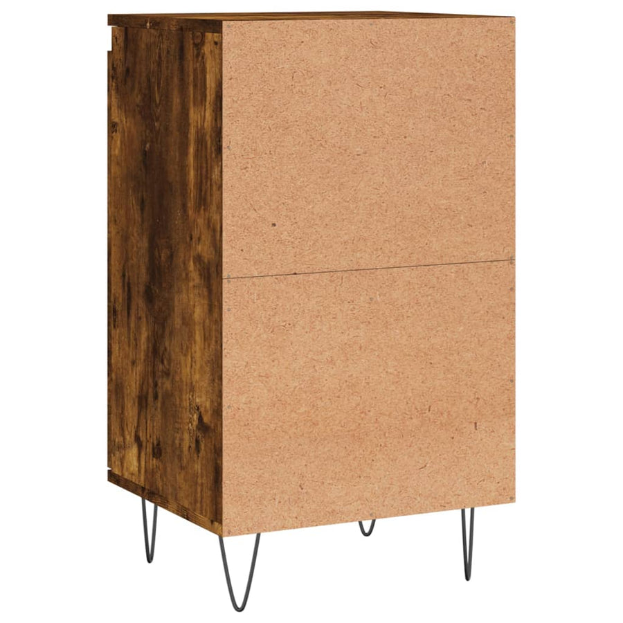 Dressoir 40X35X70 Cm Bewerkt Hout Gerookt Eikenkleurig
