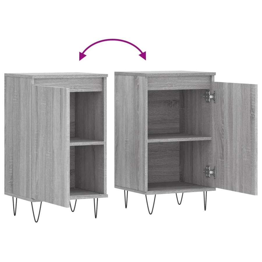 Dressoir 40X35X70 Cm Bewerkt Hout 1 Grijs sonoma