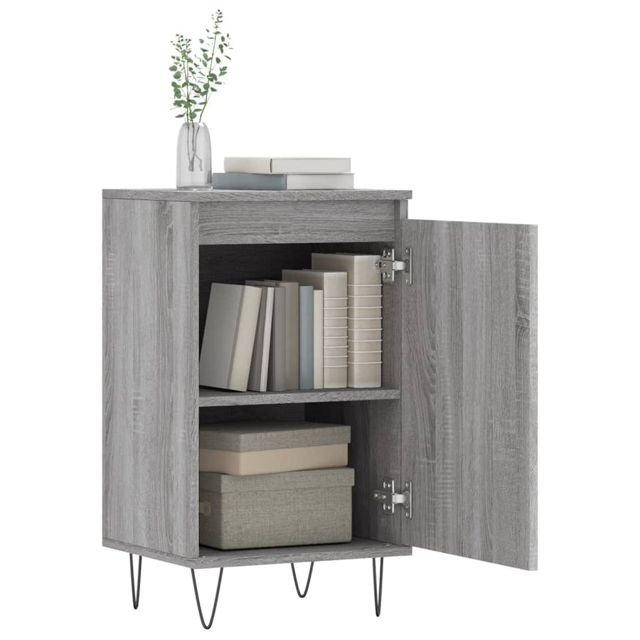 Dressoirs 2 St 40X35X70 Cm Bewerkt Hout Grijs Sonoma