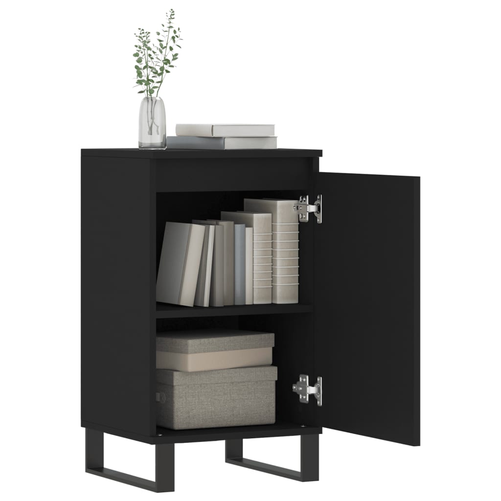 Dressoirs 2 St 40X35X70 Cm Bewerkt Hout Zwart