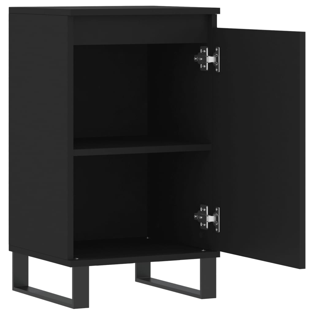 Dressoirs 2 St 40X35X70 Cm Bewerkt Hout Zwart