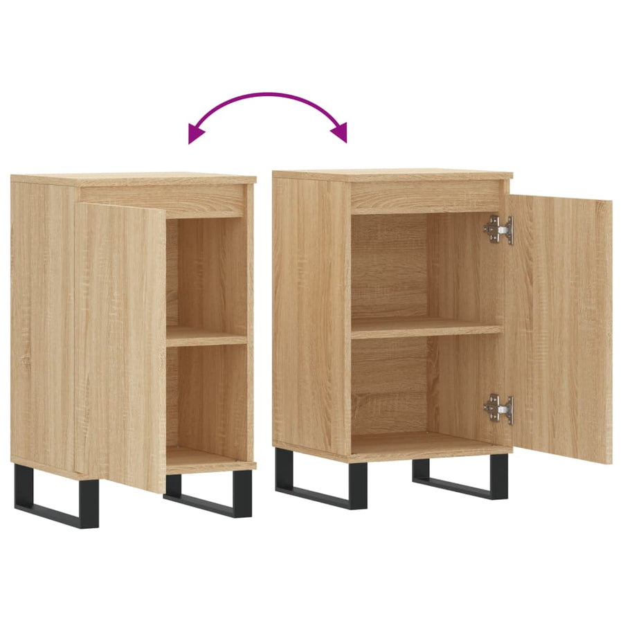 Dressoir 40X35X70 Cm Bewerkt Hout Sonoma Eikenkleurig
