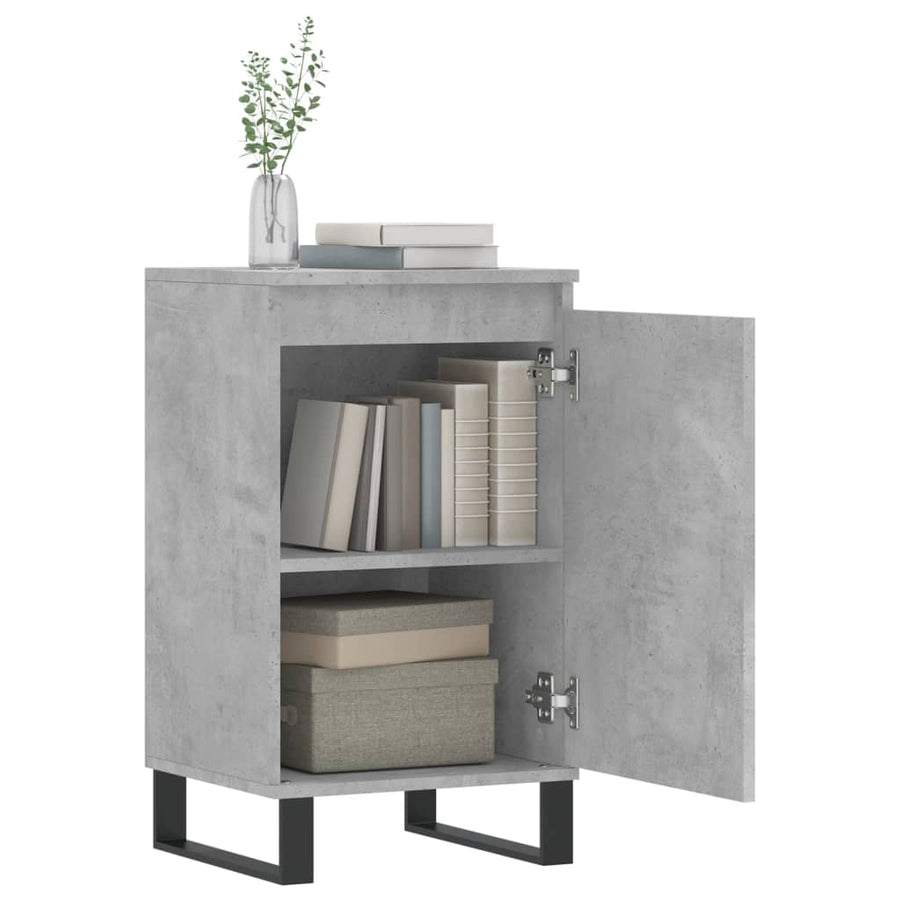 Dressoirs 2 St 40X35X70 Cm Bewerkt Hout Betongrijs