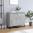 Sideboards 2 pcs 40x35x70 cm treated wood concrete grey