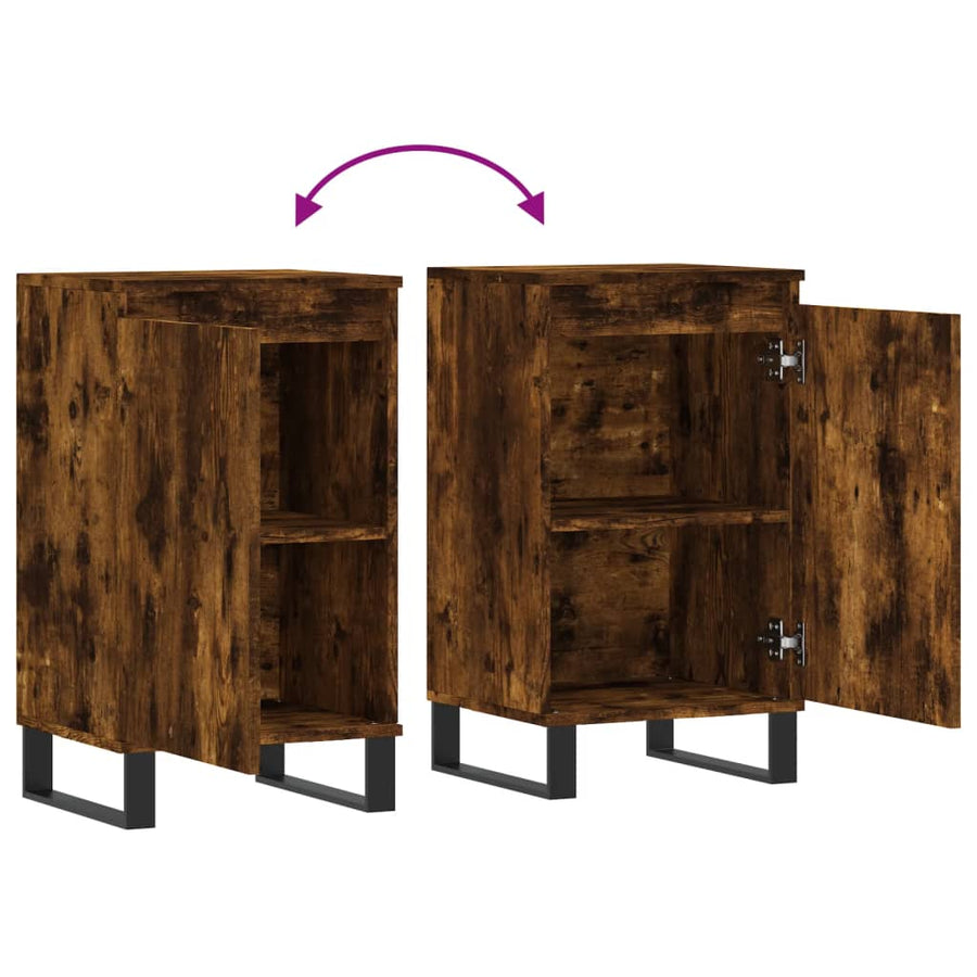 Dressoir 40X35X70 Cm Bewerkt Hout Kleurig 1 Gerookt eiken
