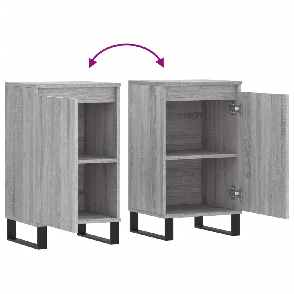 Dressoir 40X35X70 Cm Bewerkt Hout Grijs Sonoma