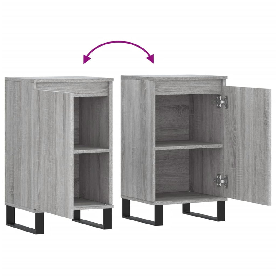 Dressoir 40X35X70 Cm Bewerkt Hout Grijs Sonoma
