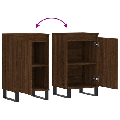 Dressoirs 2 St 40X35X70 Cm Bewerkt Hout Bruin Eikenkleur