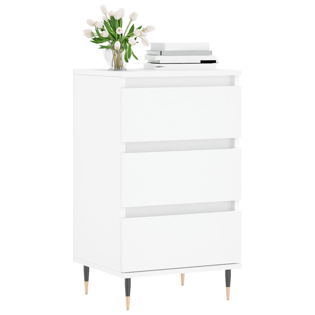 Dressoir 40X35X70 Cm Bewerkt Hout Wit