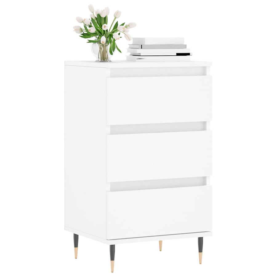 Dressoir 40X35X70 Cm Bewerkt Hout Wit