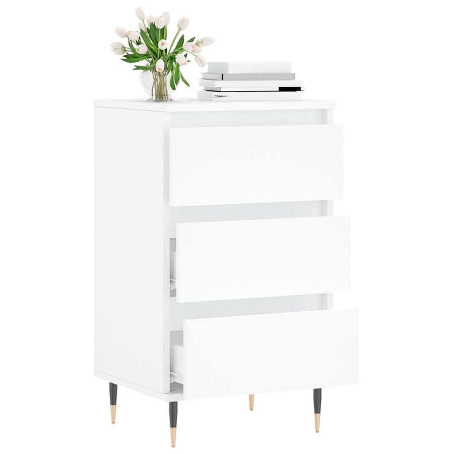 Dressoir 40X35X70 Cm Bewerkt Hout Wit